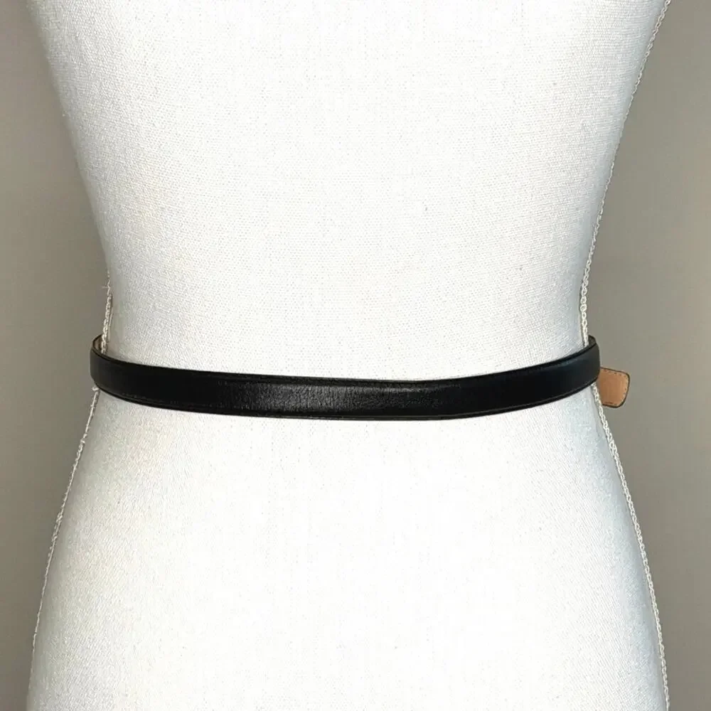 Vintage Liz Claiborne black leather belt size medium